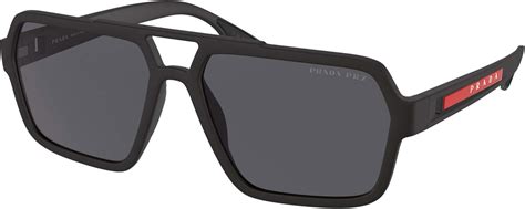 Sunglasses Prada Linea Rossa PS 1 XS DG002G Black Rubber, .